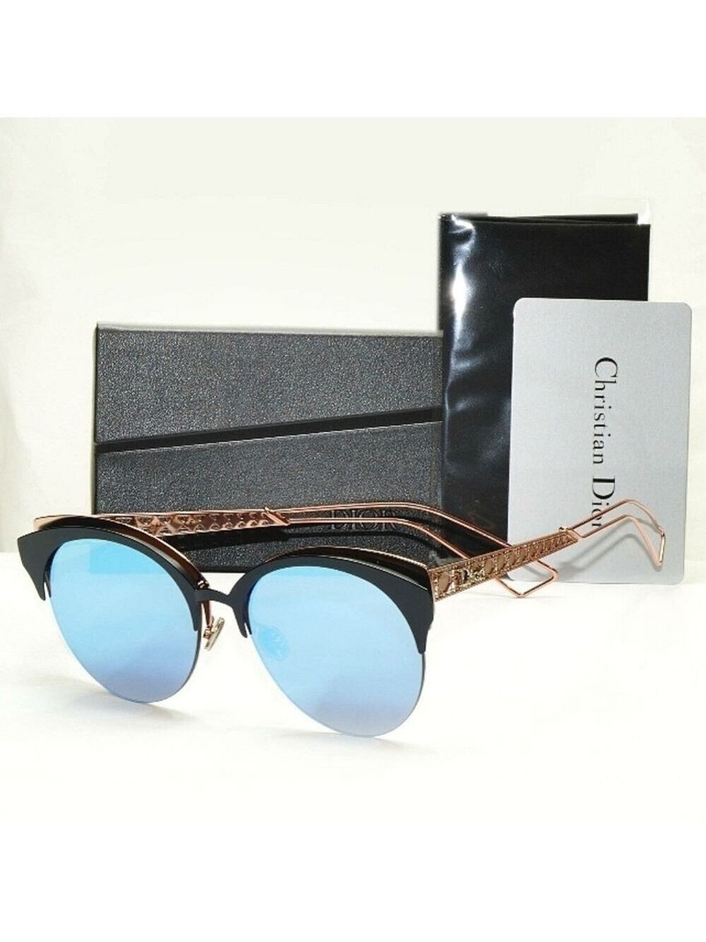 DIOR "DIORAMA CLUB" FBX/A4 55MM MATTE BLUE & PINK  DESIGNER WOMEN'S SUNGLASSES - Picture 3 of 8